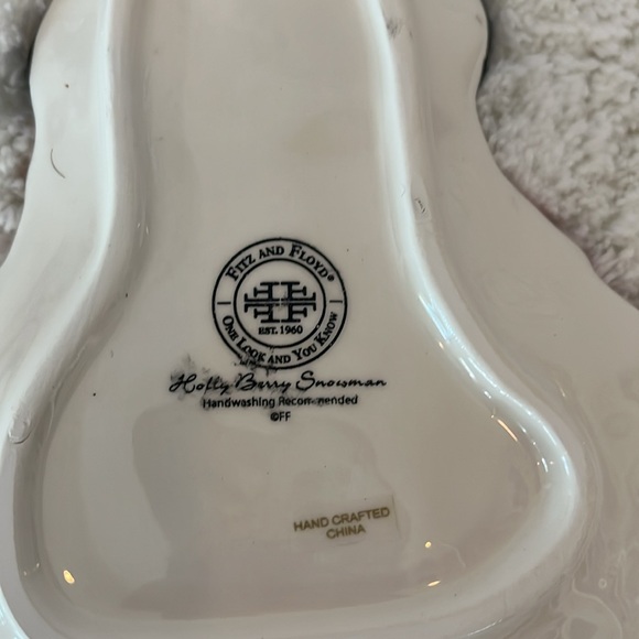 Fitz and Floyd Holly Berry Plate with Spreader NIB - Picture 5 of 6